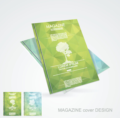 Modern magazine abstract cover vector 03  