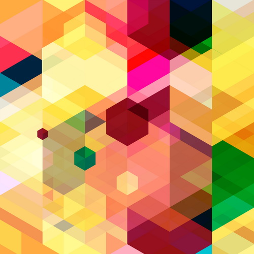 Multicolor geometrische Formen Hintergründe Vektoren 10  