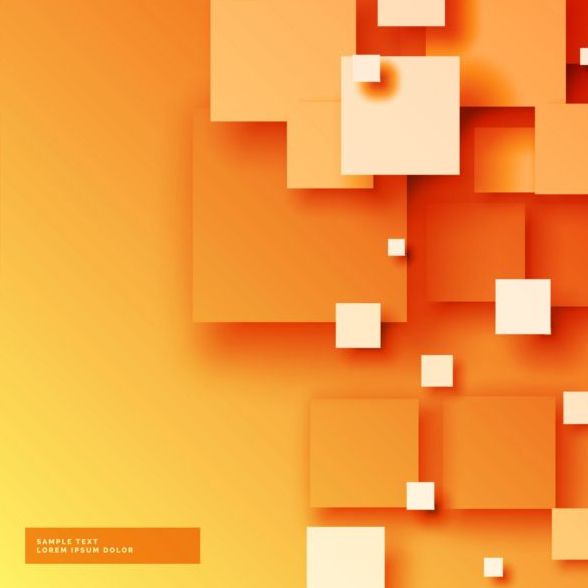 Orange modern abstract background vector  