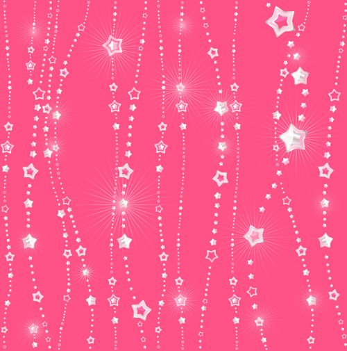 Pink background with stars decor vector  