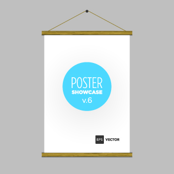 Blank poster template vector 04  