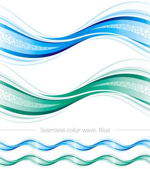 Seamless color wave abstract vector 07  