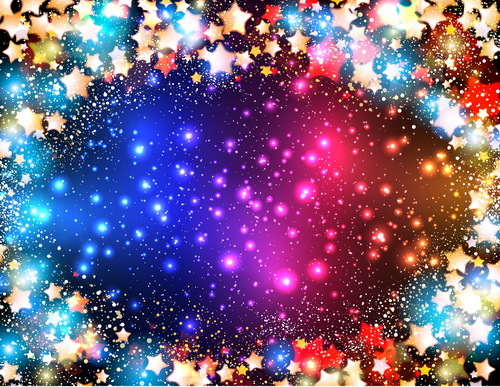 Star light with festival halation background vectors 05  