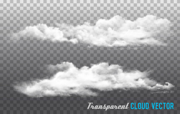 透明雲ベクトル材料セット 02  