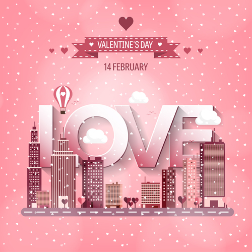 Valentines tay city template vector 13  