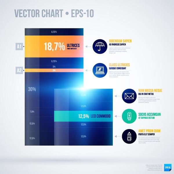 Infographic Schablone 05 des Vektordiagramms  