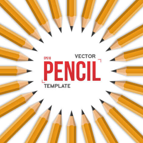 Vector colored pencil background template 06  