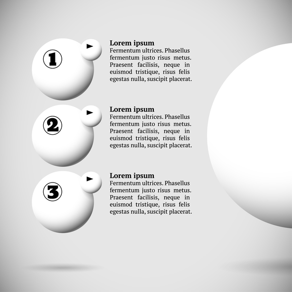 インフォ グラフィック ベクトル テンプレート 09 を白いボール  