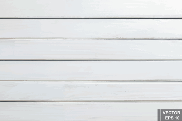 White wooden texture background vector  