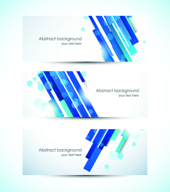Abstract Creative banners vector set 02  
