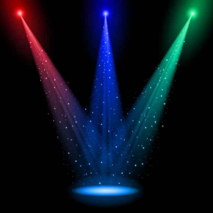 Brilliant stage lighting backgrounds vector  
