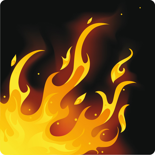 Different Fire vector illustration set 01  