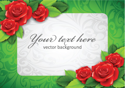 Beautiful flowers frame backgrounds vector 05  