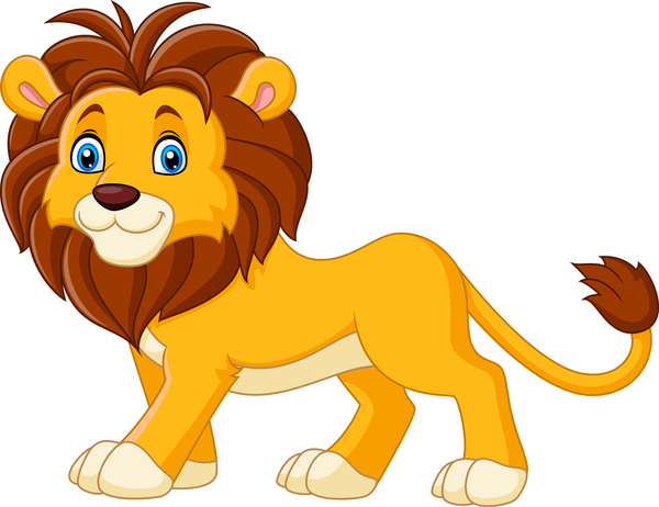 vecteur de dessin animé de lion  