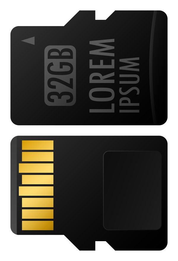 memory card vector material  
