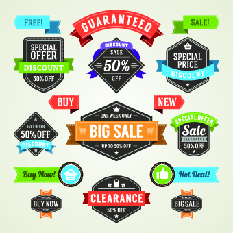 Different sale label vector set 03  