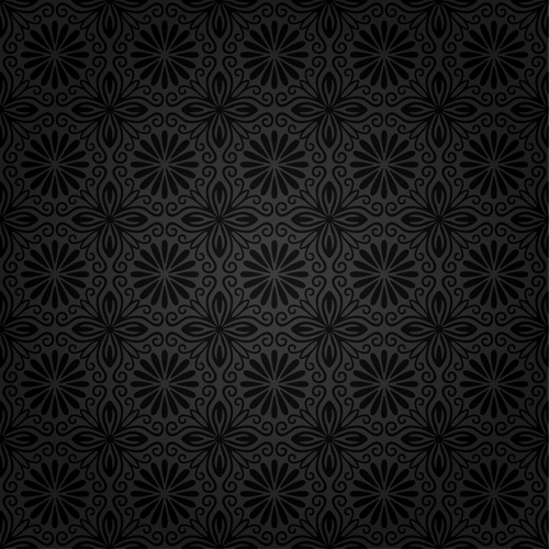 Dark ornate floral seamless pattern vector 03  