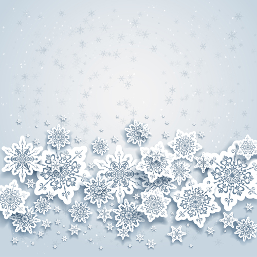 Paper snowflakes vector backgrounds 01  