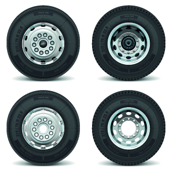 Realistic car tires illustration design vector 04  