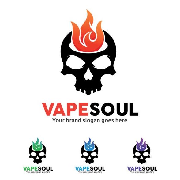 vape soul logo design vector  