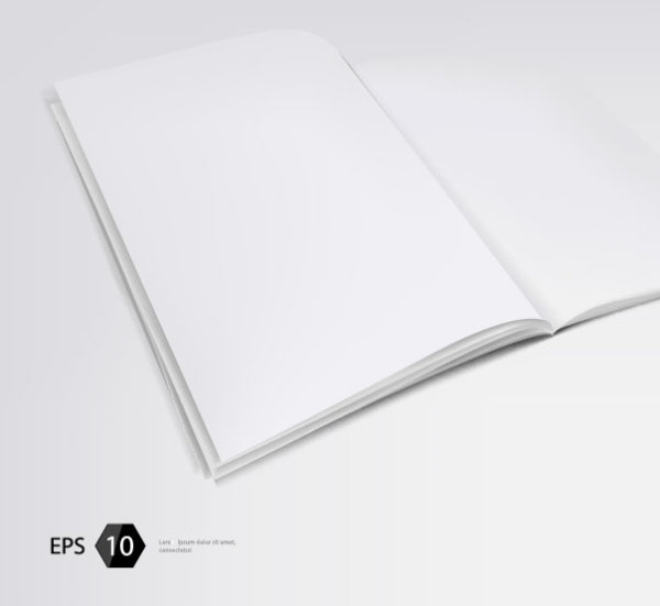 Set of Album and magazine template blank page vector 05  