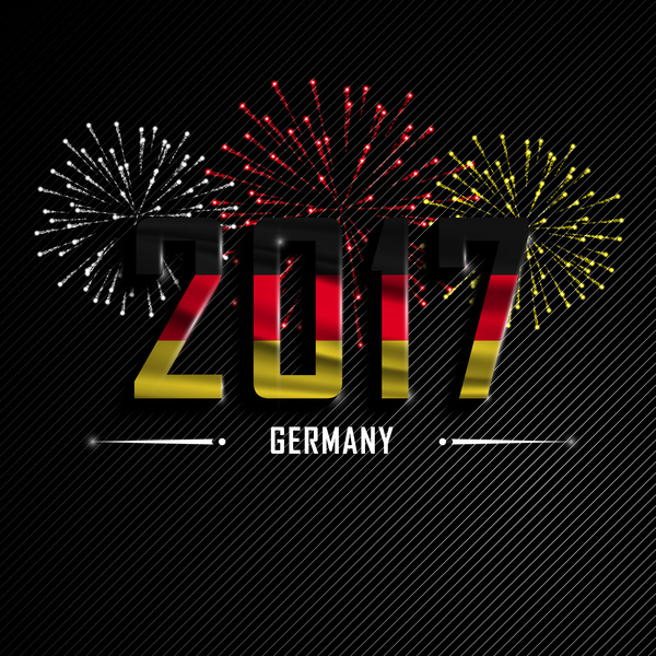 2017 New Year Germany vector background  