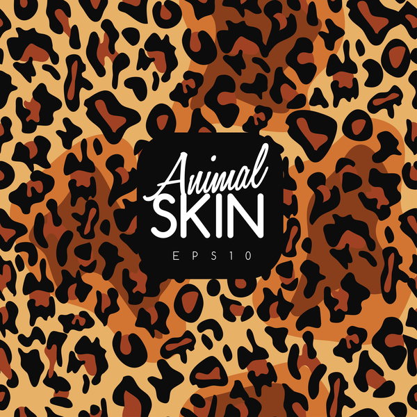 Animal skin seamless pattern vector material 01  
