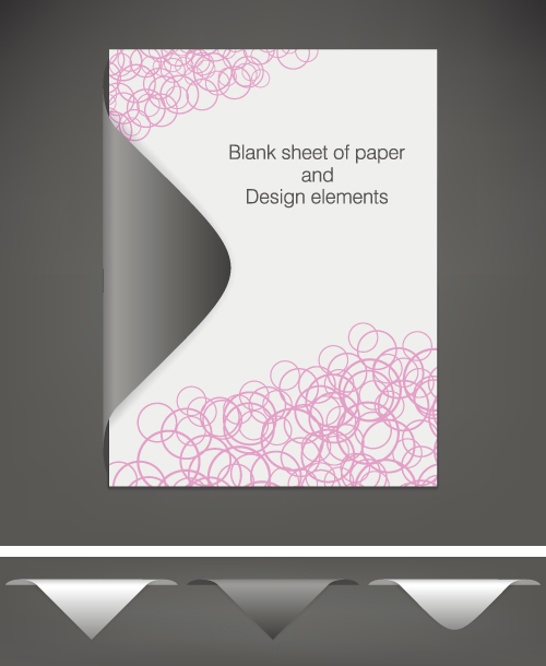 Vector Blank sheet of paper design elements 04  