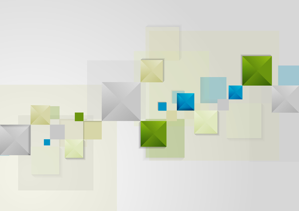 Moderner Hintergrundvektor der hellen Quadrate  