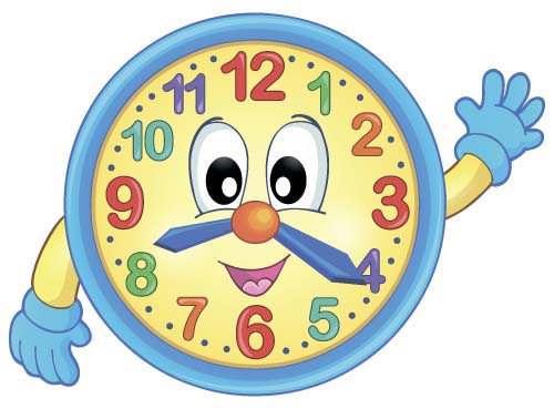 Cartoon clock baby design vector 02  