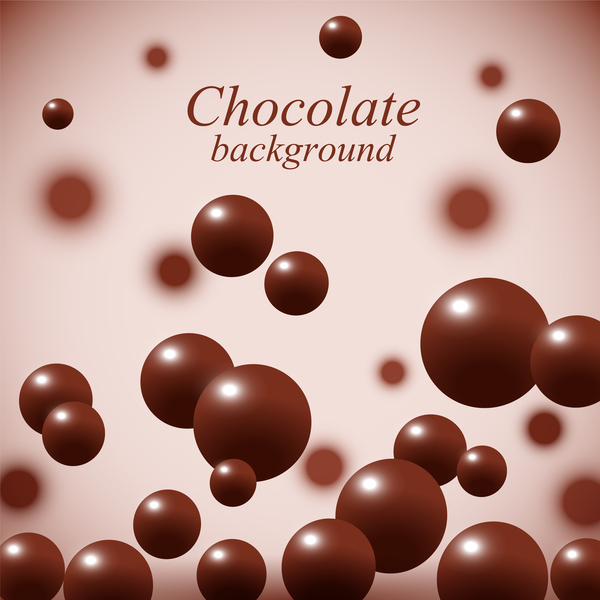Schokolade Kugel Vektor Hintergrundmaterial 01  