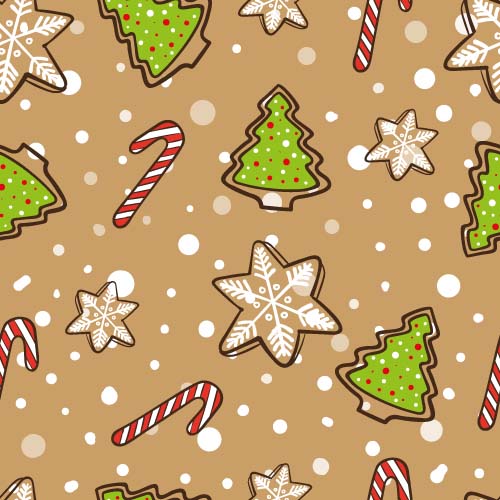 Christmas candy seamless pattern vectors 04  