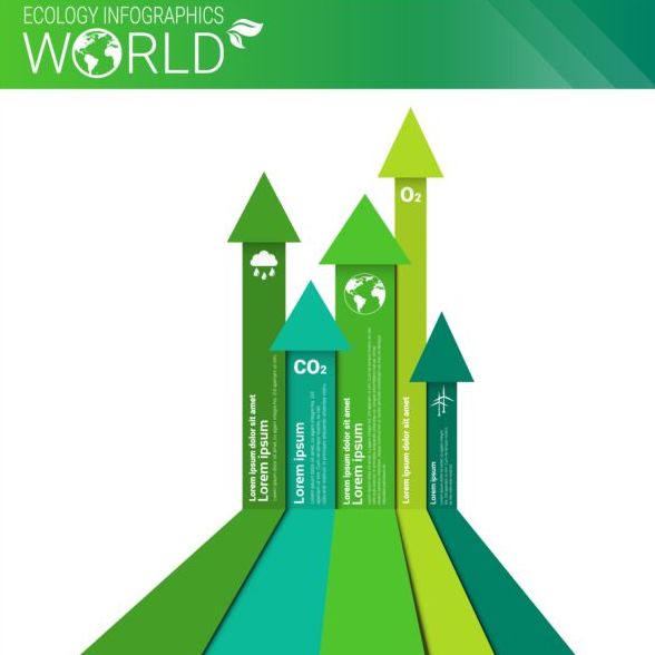 Ecology world infographics design vector 03  