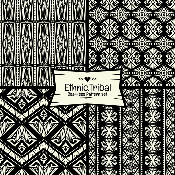 Ethnische tribal Musterdesign Vektor Material 03  