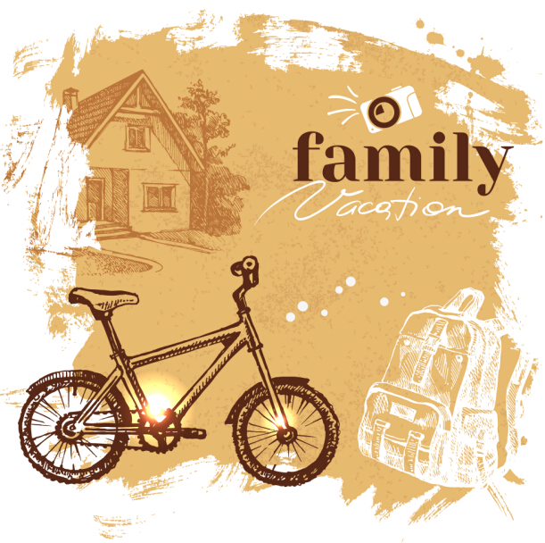 Family grunge background vector 05  