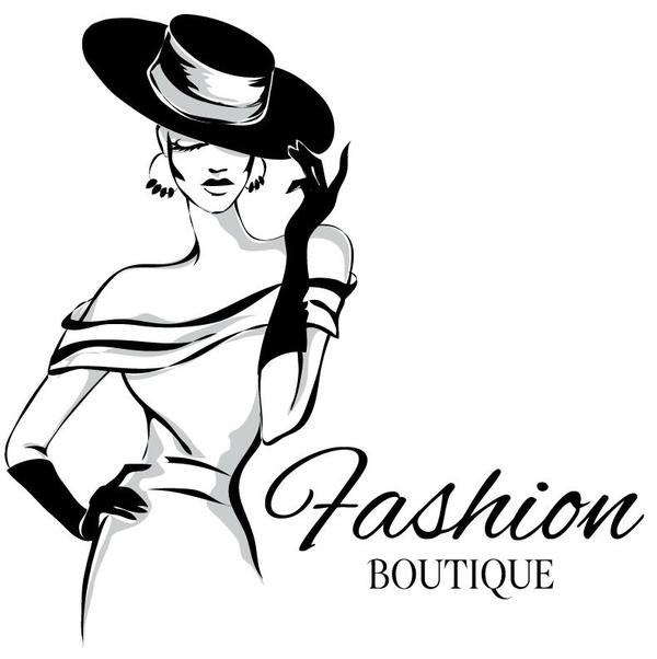 Mode Mädchen Boutique Vektor Design 04  
