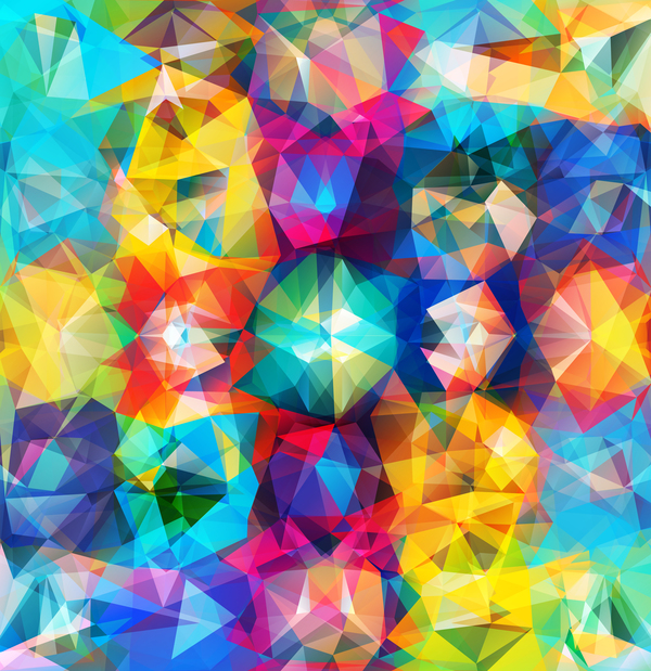 Geometrische Polygon farbigen Hintergrund Vektoren 03  
