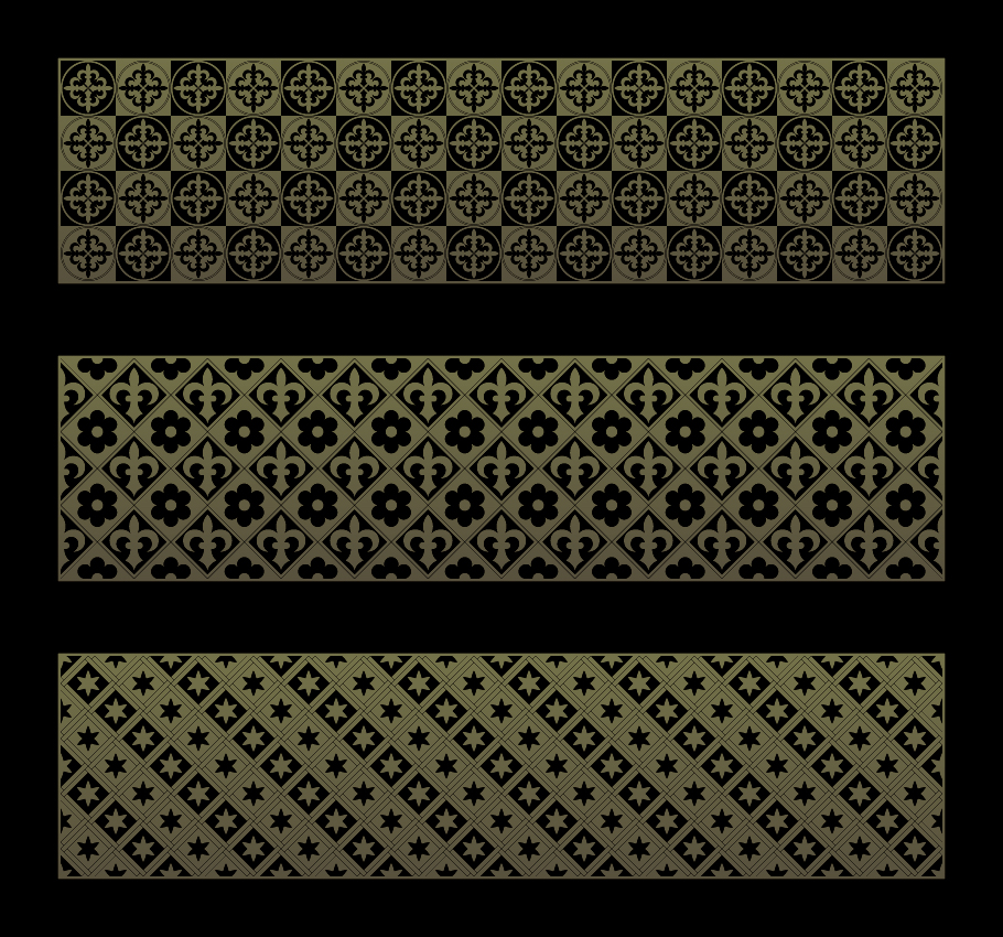 Gothic ornament banners vector set 03  