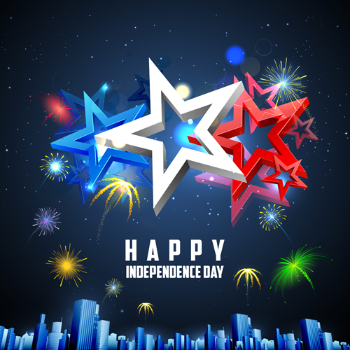 Happy independence day design vectors 03  