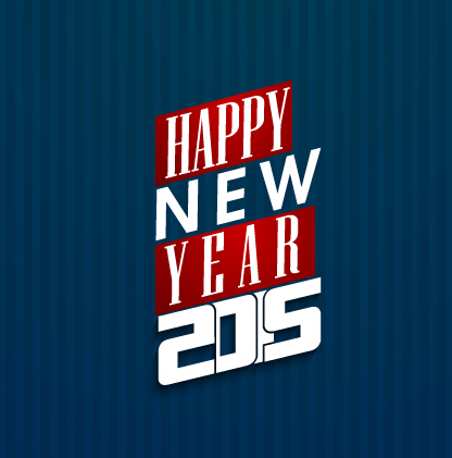 Happy new year 2015 dark blue background  