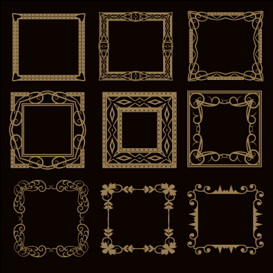 Luxury classical frames 06 vector material  