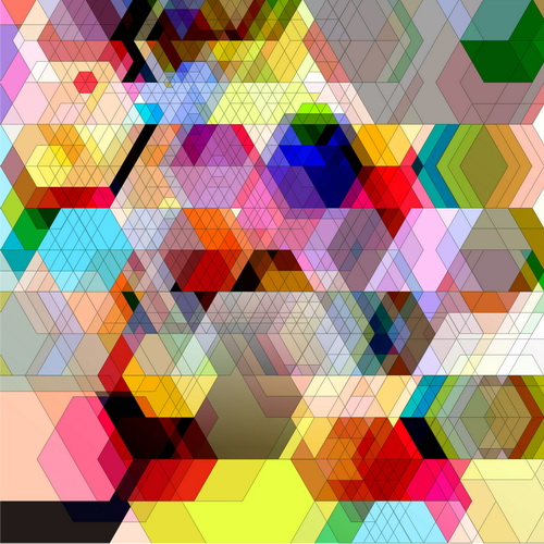 Multicolor geometrische Formen Hintergründe Vektoren 09  