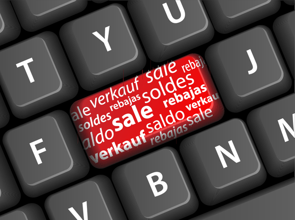 Online-shopping mit Tastatur Hintergrund Vektoren 12  