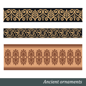 Ancient Ornament pattern vector 02  