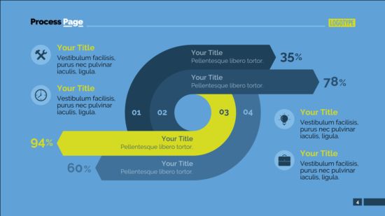 Process page business vector template 03  