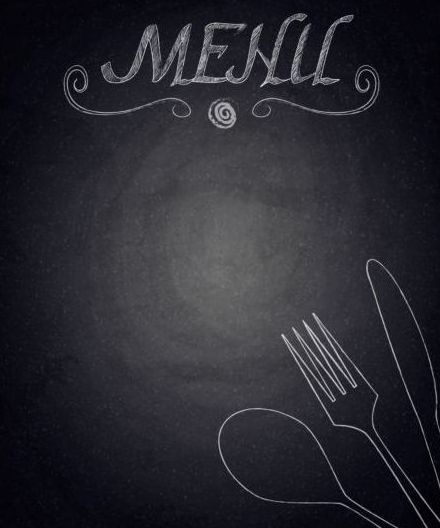 Restaurant menu met Blackboard achtergrond vector 11  