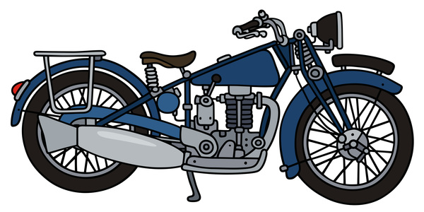 図面のベクトル素材 07 Rtero バイク  