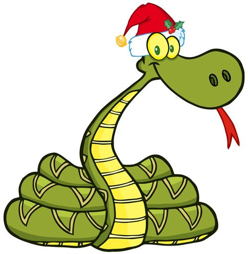 Snake 2013 Christmas design vector graphics 14  