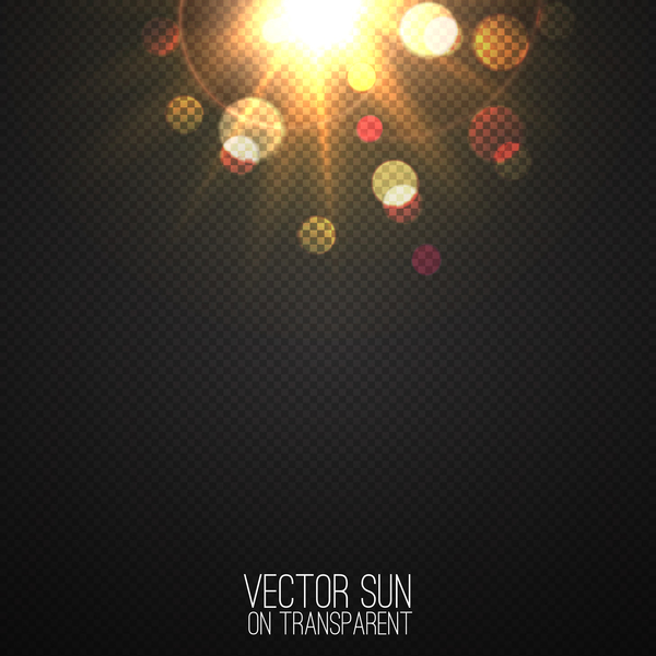 Солнечный свет прозрачный Иллюстрация вектор 09  
