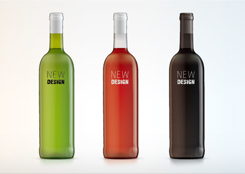 Vector wine bottle design material set 05  